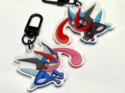 Double-sided Shiny Ash Starter Fanart Acrylic Keychain