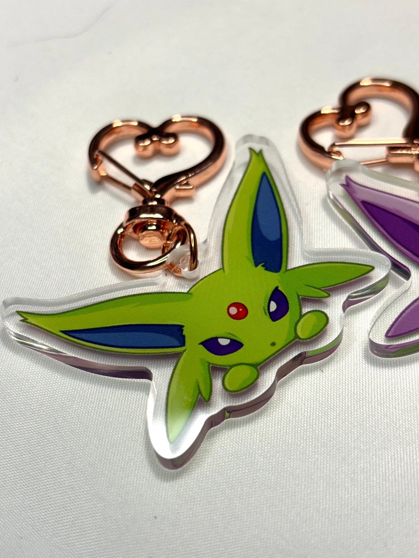 Vee Fanart Acrylic Keychain | Shiny Double-Sided Eeveelution Charm