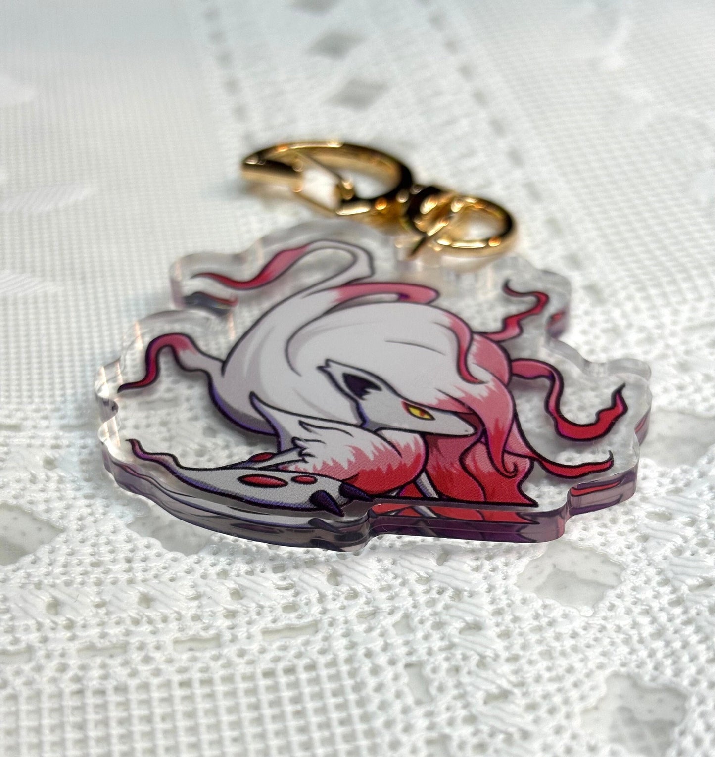 Hisuian Werewolf Keychain: Shiny Peeking Acrylic Charm