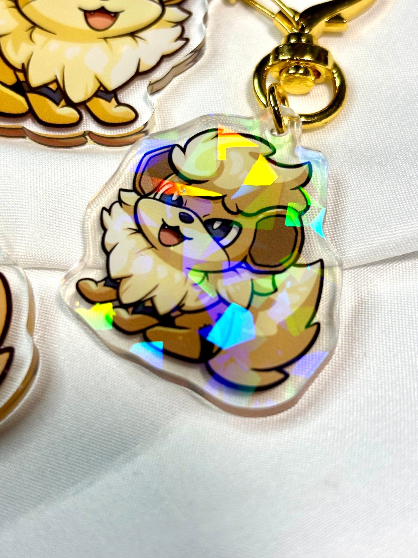 Fluffy Fire Dog Keychain Charm | Fanart
