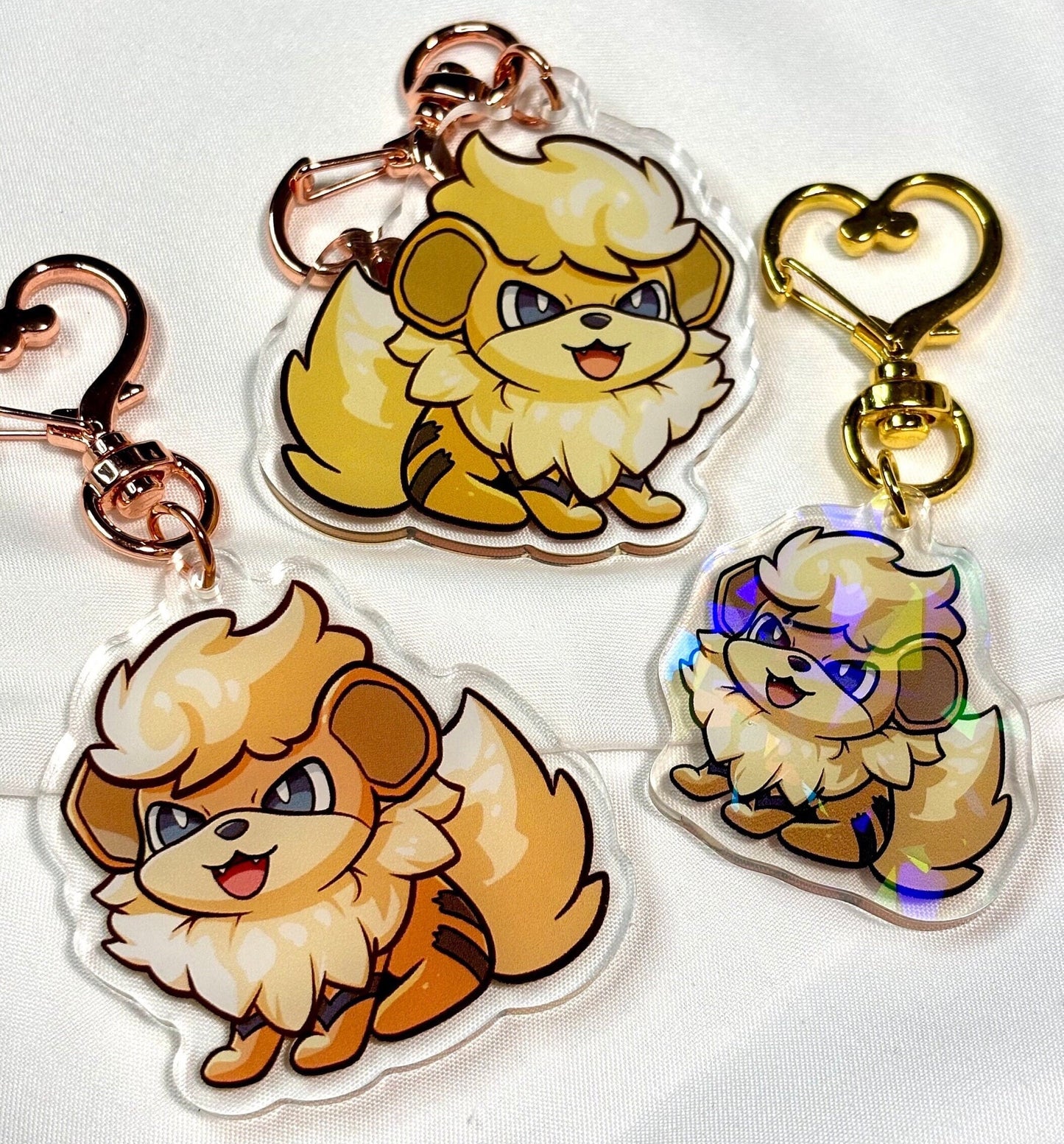 Fluffy Fire Dog Keychain Charm | Fanart