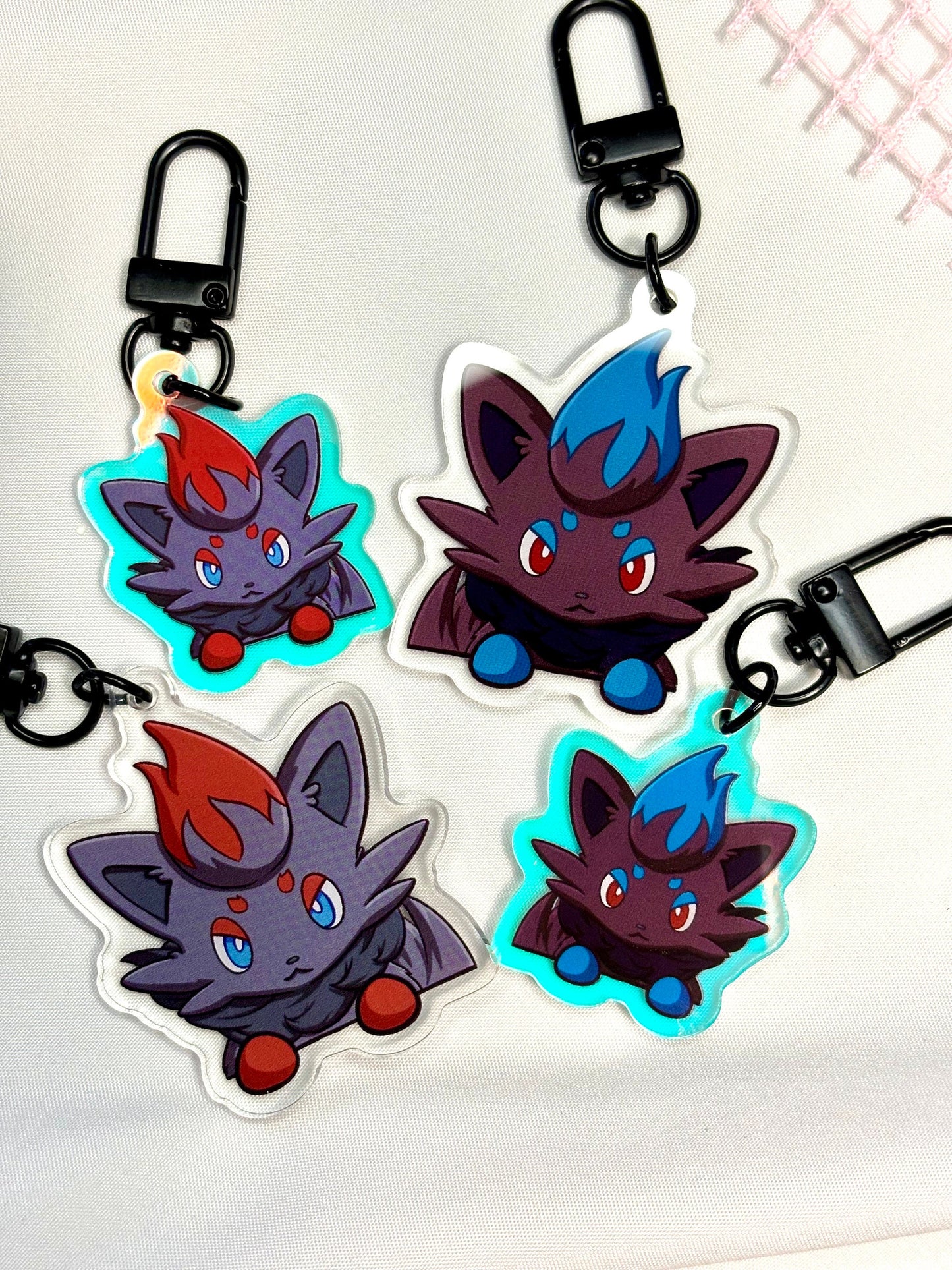 Peeking 2” Double-sided Shiny Shapeshifter Fanart Acrylic Keychain Charm