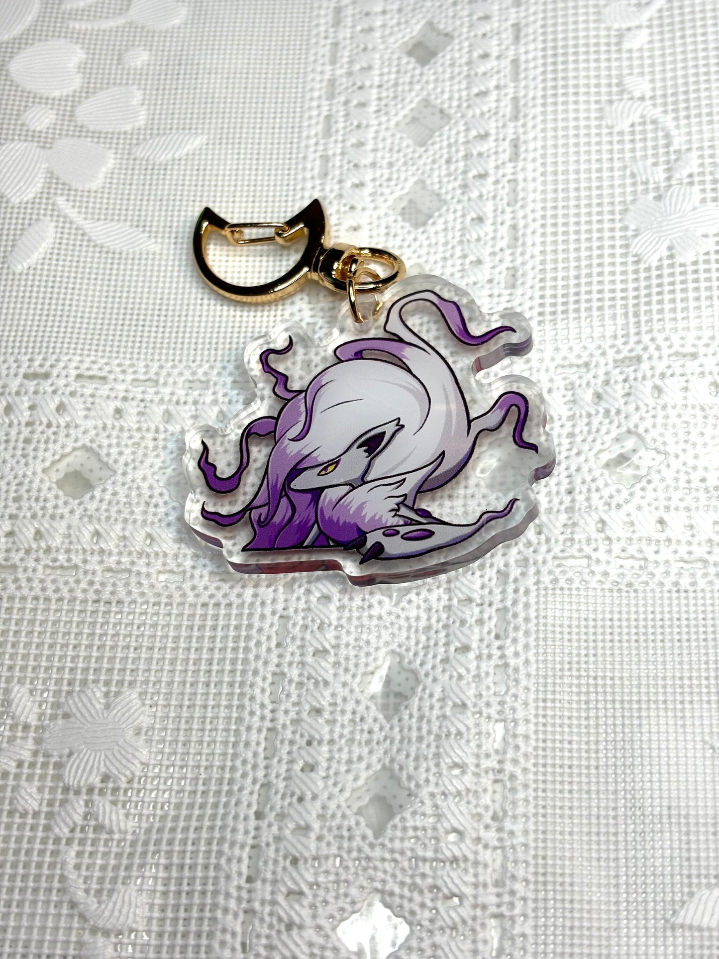 Hisuian Werewolf Keychain: Shiny Peeking Acrylic Charm
