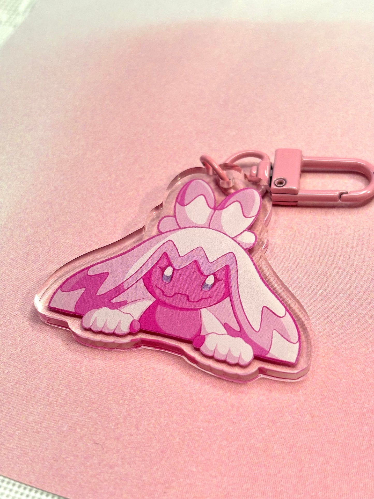 Peeking Charm | 2” Hammer Mon Fanart Acrylic Keychain Pink