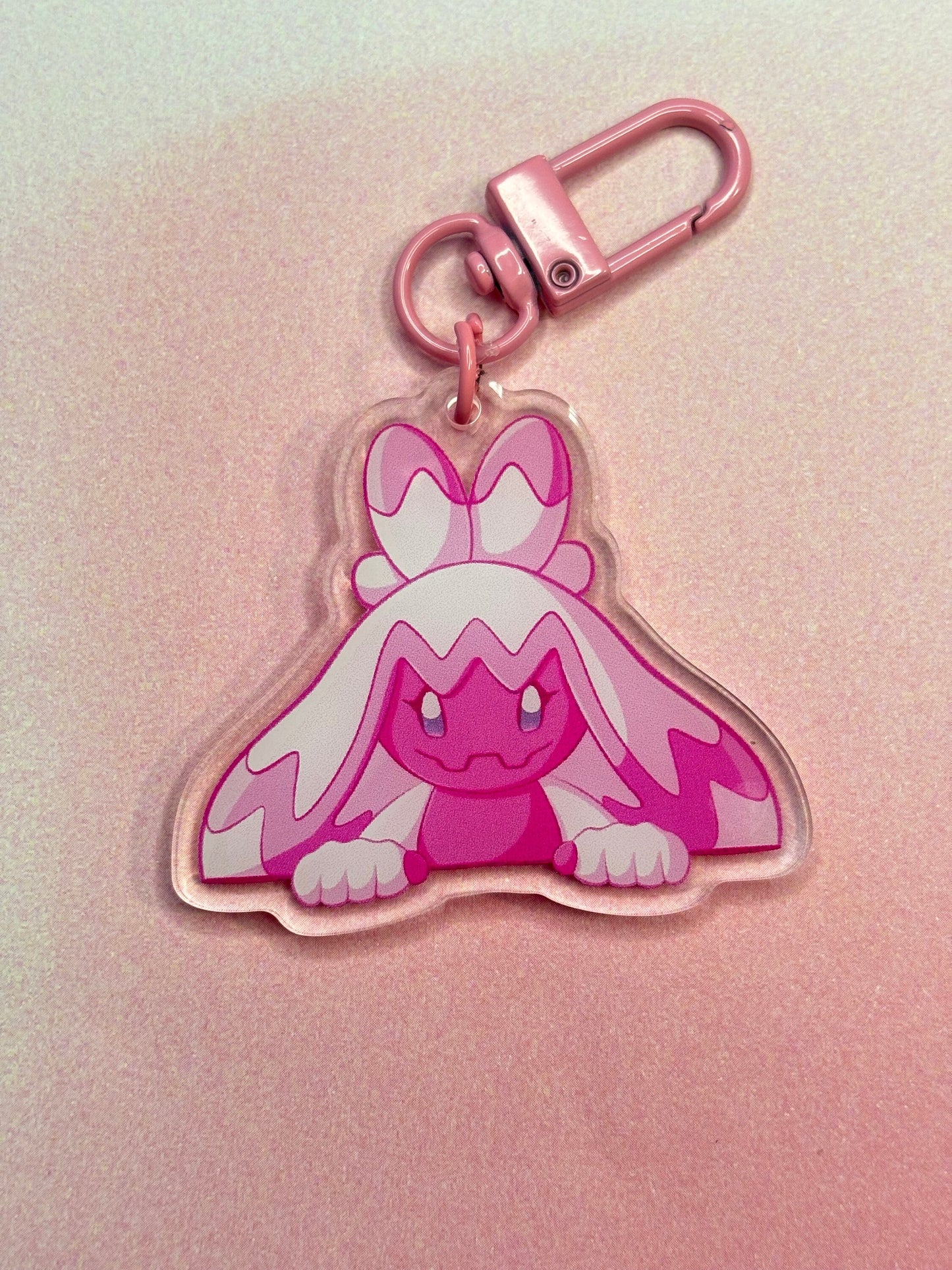 Peeking Charm | 2” Hammer Mon Fanart Acrylic Keychain Pink