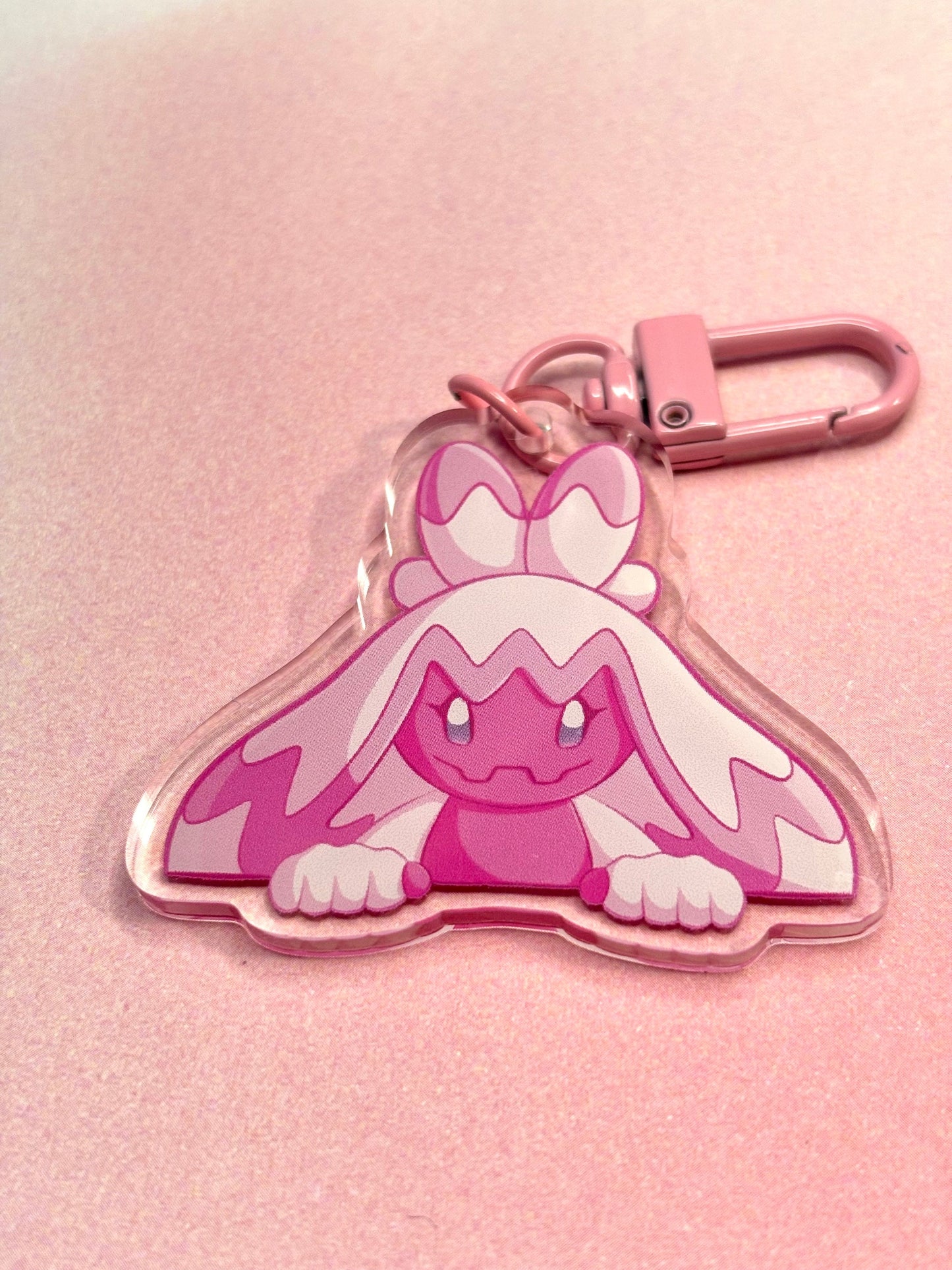 Peeking Charm | 2” Hammer Mon Fanart Acrylic Keychain Pink