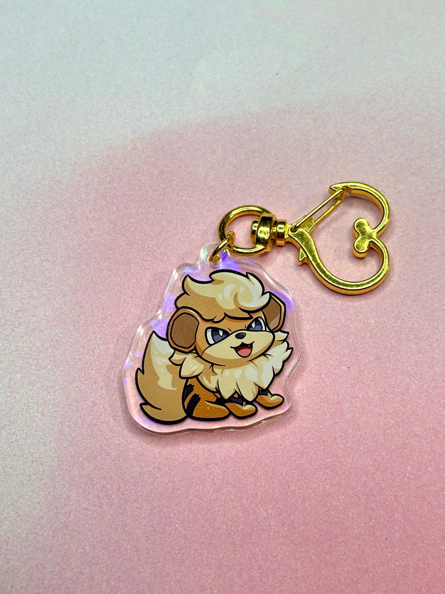 Fluffy Fire Dog Keychain Charm | Fanart