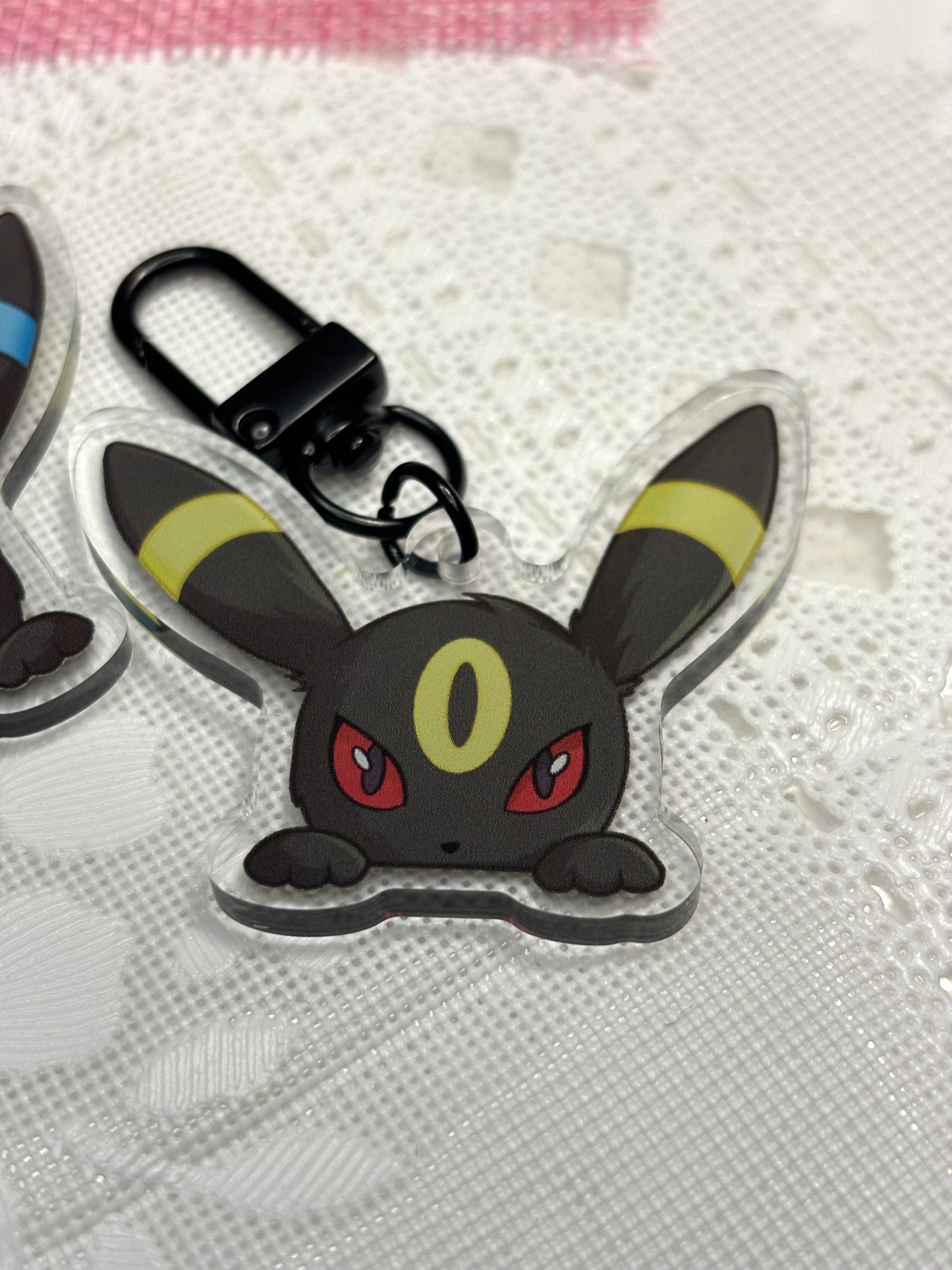 Peeking Double-sided Acrylic Keychain | Shiny Vee Fanart Video Game Charms