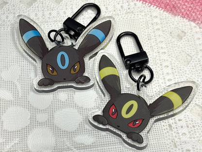 Peeking Double-sided Acrylic Keychain | Shiny Vee Fanart Video Game Charms