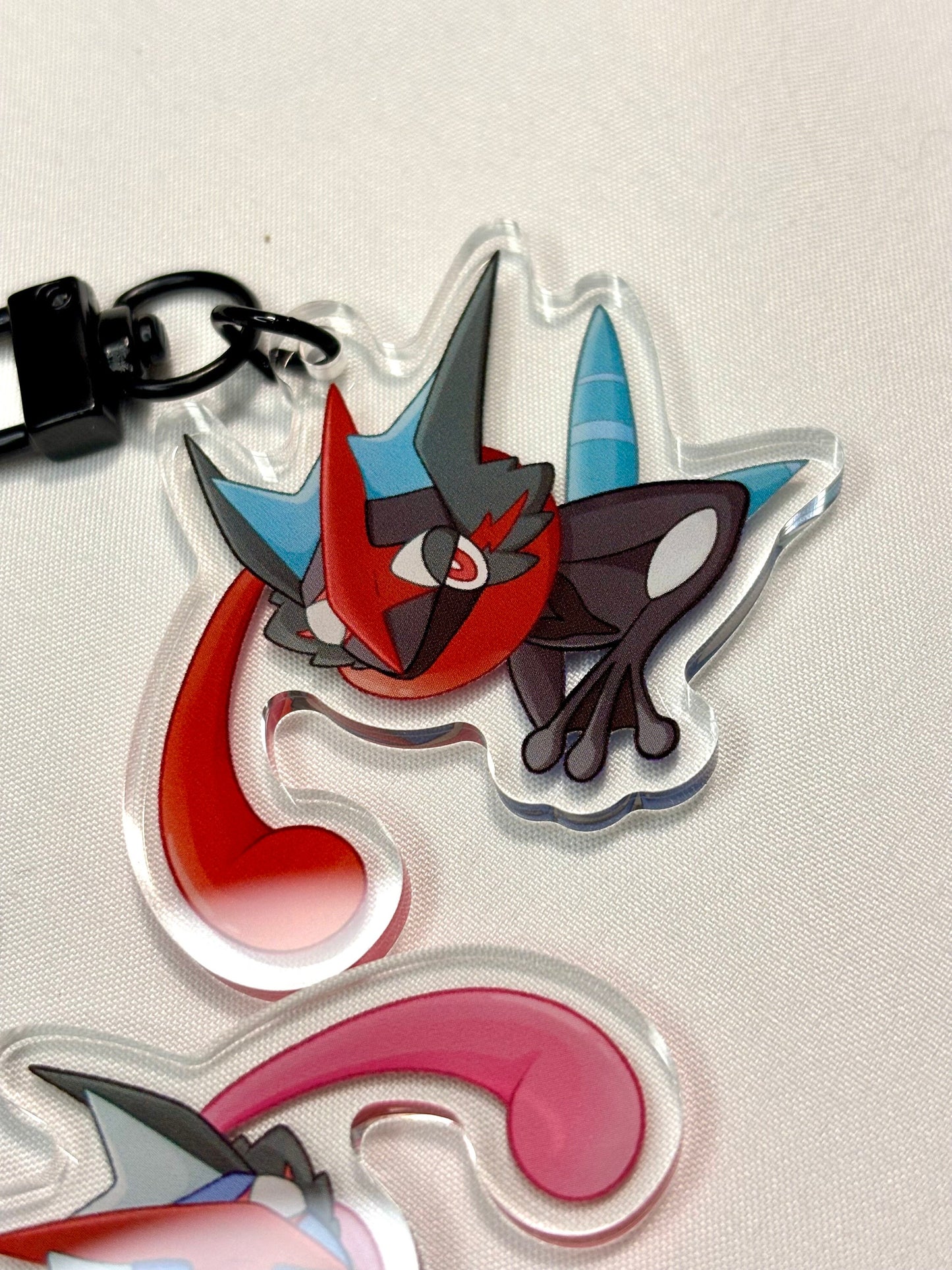 Double-sided Shiny Ash Starter Fanart Acrylic Keychain