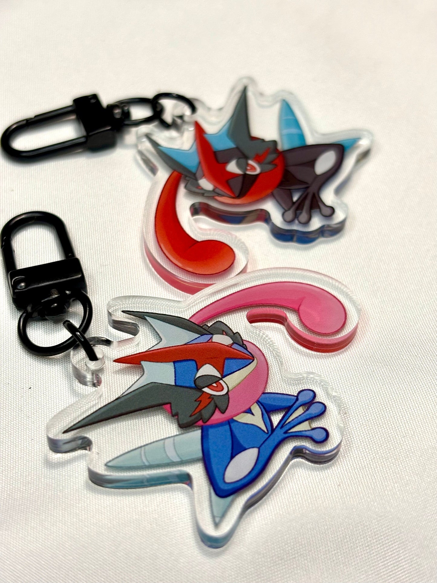 Double-sided Shiny Ash Starter Fanart Acrylic Keychain