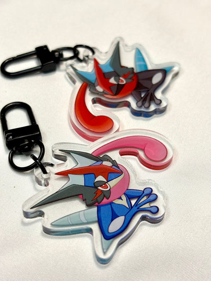 Double-sided Shiny Ash Starter Fanart Acrylic Keychain