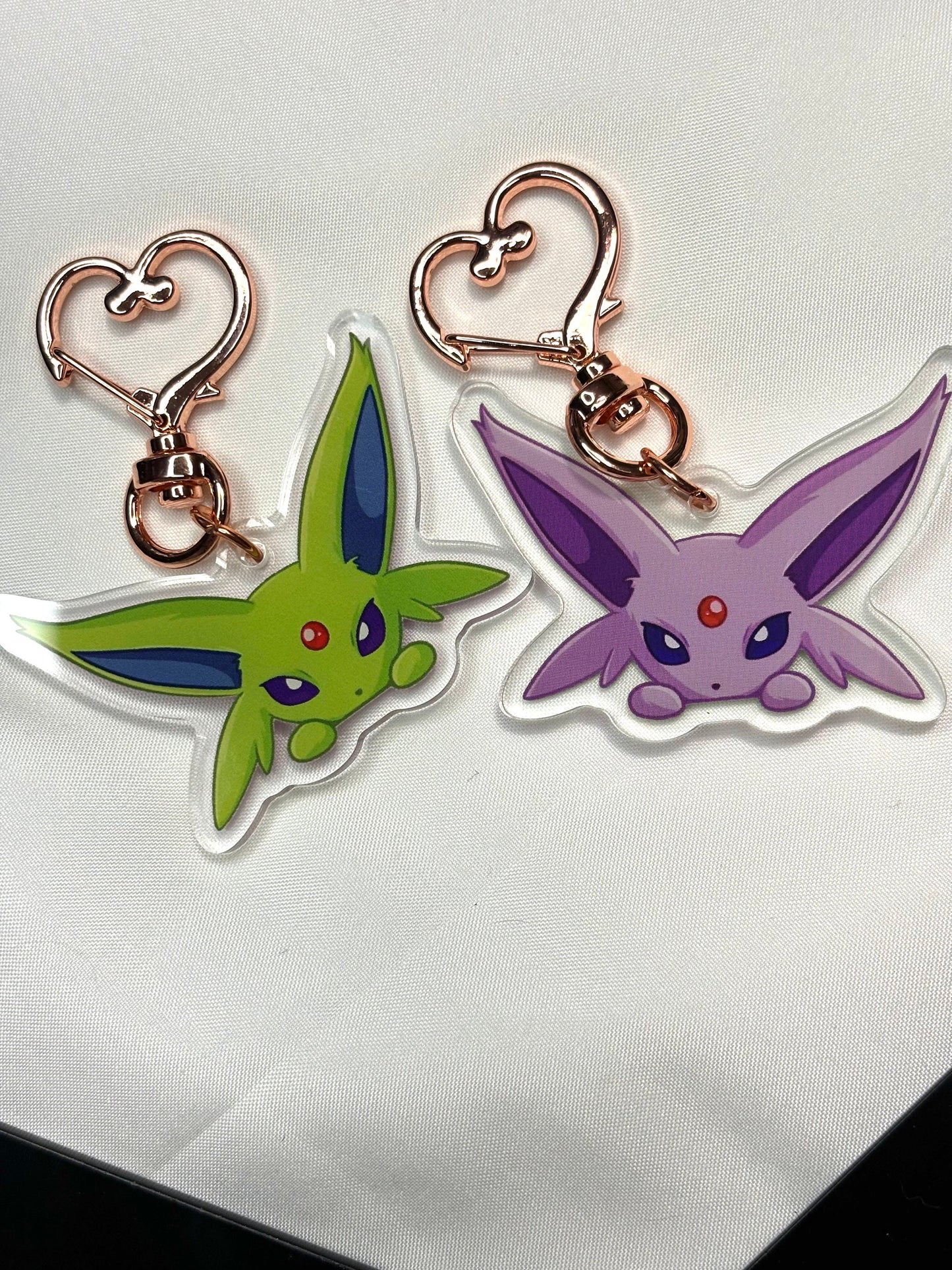 Vee Fanart Acrylic Keychain | Shiny Double-Sided Eeveelution Charm