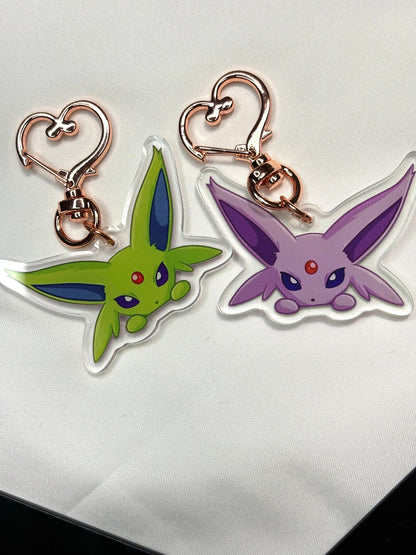 Vee Fanart Acrylic Keychain | Shiny Double-Sided Eeveelution Charm