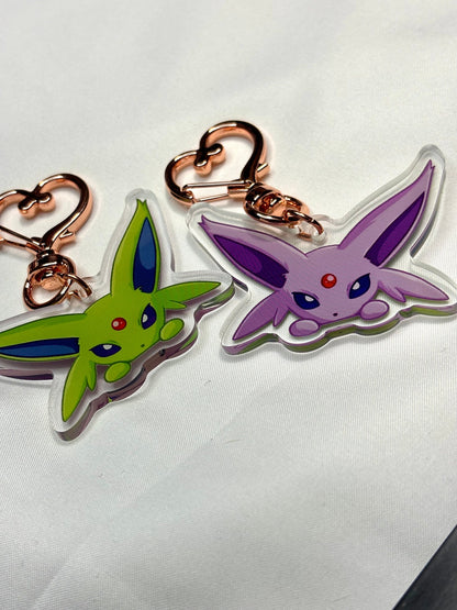 Vee Fanart Acrylic Keychain | Shiny Double-Sided Eeveelution Charm