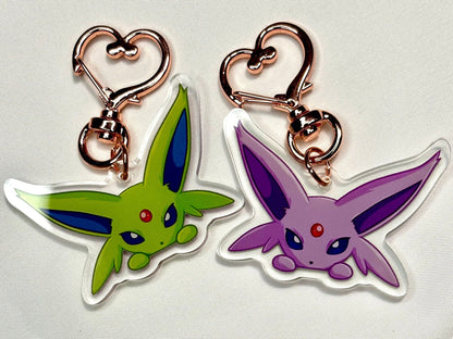Vee Fanart Acrylic Keychain | Shiny Double-Sided Eeveelution Charm