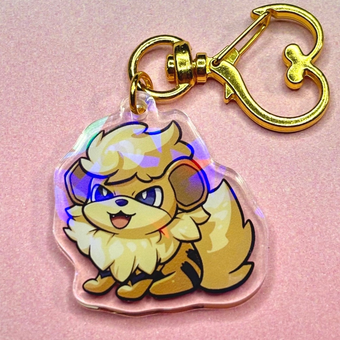 Fluffy Fire Dog Keychain Charm | Fanart