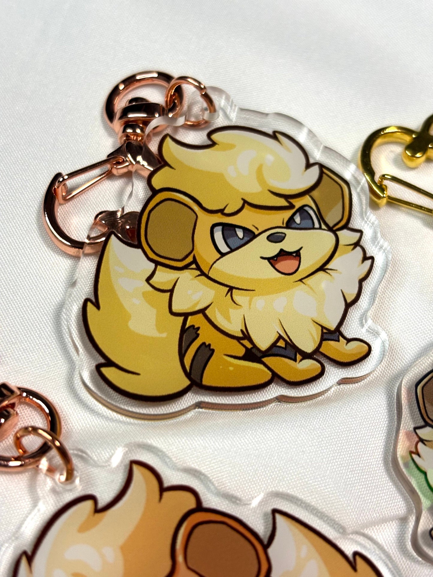 Fluffy Fire Dog Keychain Charm | Fanart