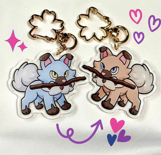 Adorable Double-sided Dog Keychain | 2" Acrylic Charm | Fanart