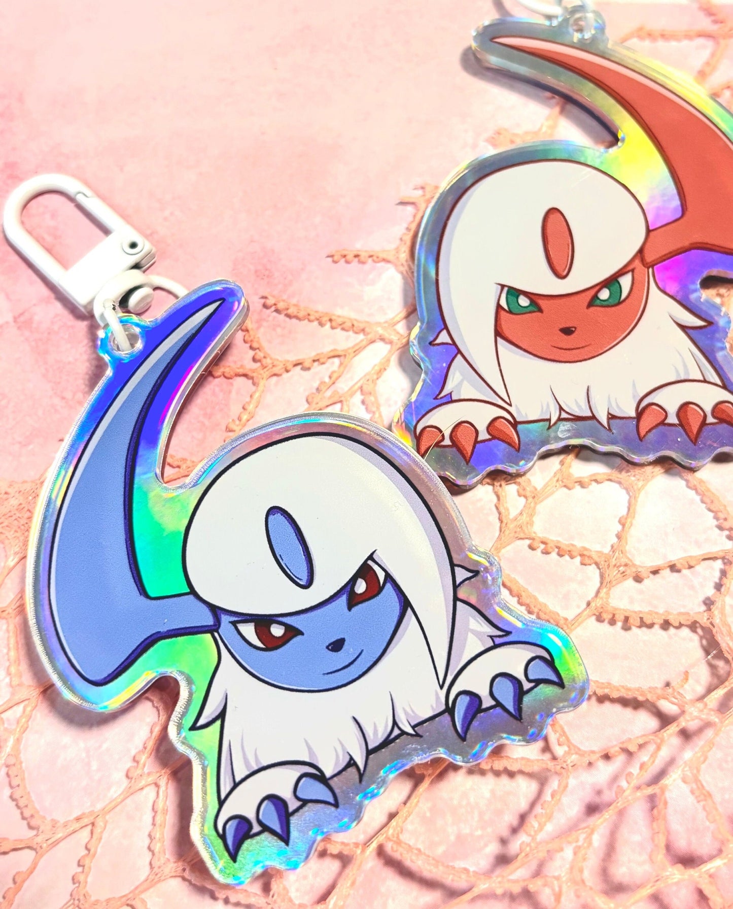Double-sided Shiny Disaster Dog Keychain Charm | Fanart