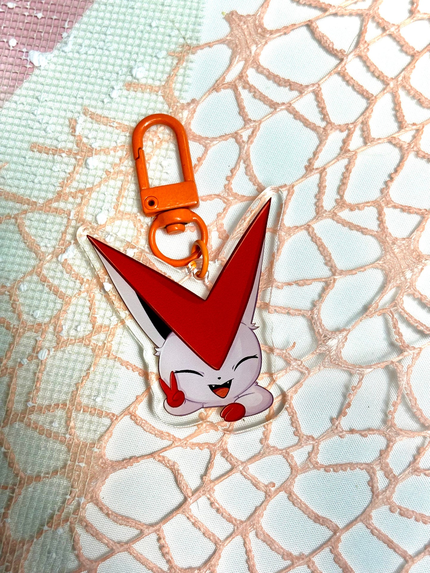 Victory Keychain | Double-Sided Shiny Acrylic Charm