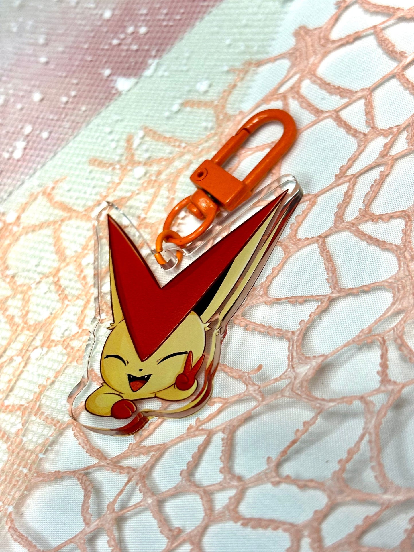 Victory Keychain | Double-Sided Shiny Acrylic Charm