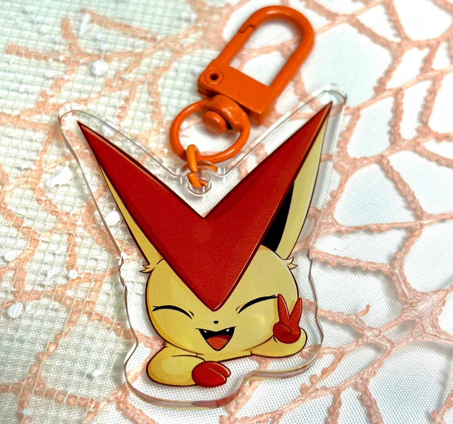 Victory Keychain | Double-Sided Shiny Acrylic Charm