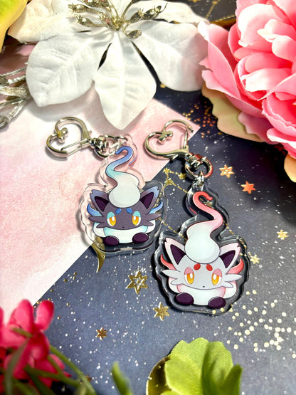 Peeking Shiny Hisuian Shapeshifter Fanart Keychain | 2” Acrylic Charms