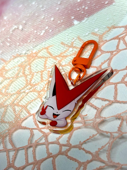 Victory Keychain | Double-Sided Shiny Acrylic Charm