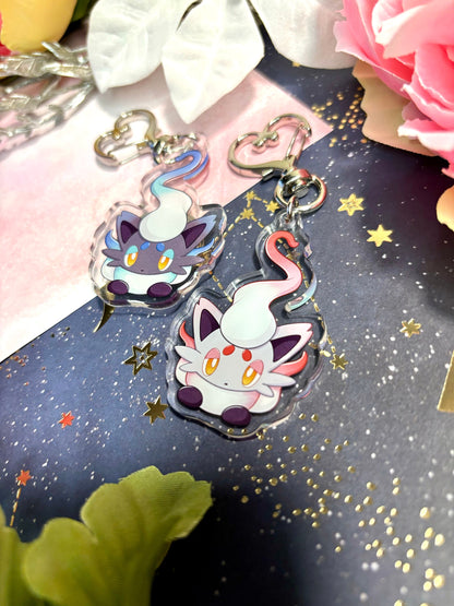 Peeking Shiny Hisuian Shapeshifter Fanart Keychain | 2” Acrylic Charms