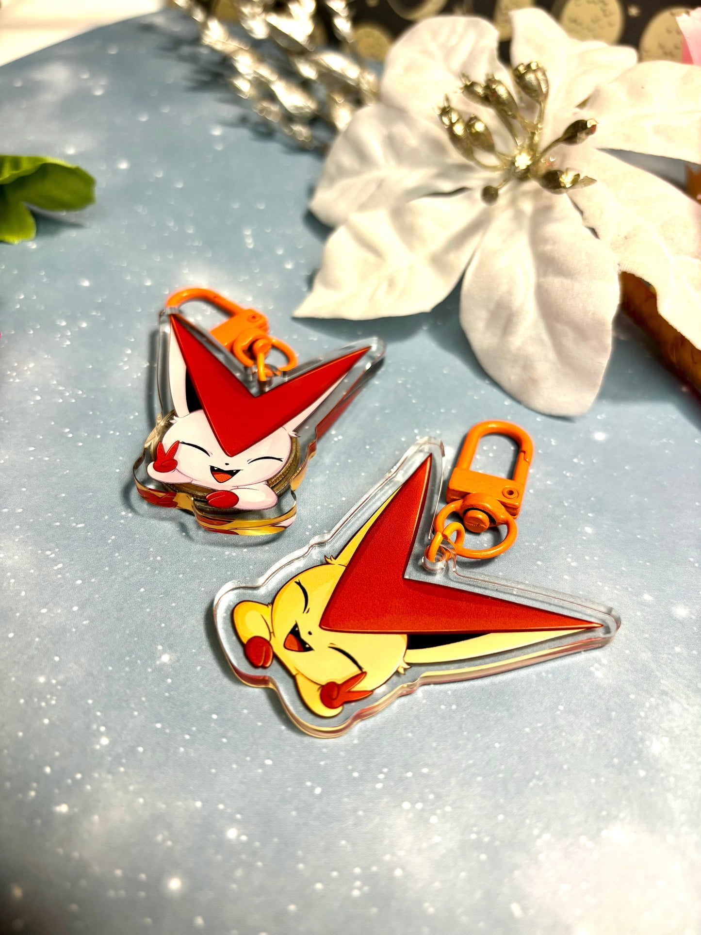 Victory Keychain | Double-Sided Shiny Acrylic Charm