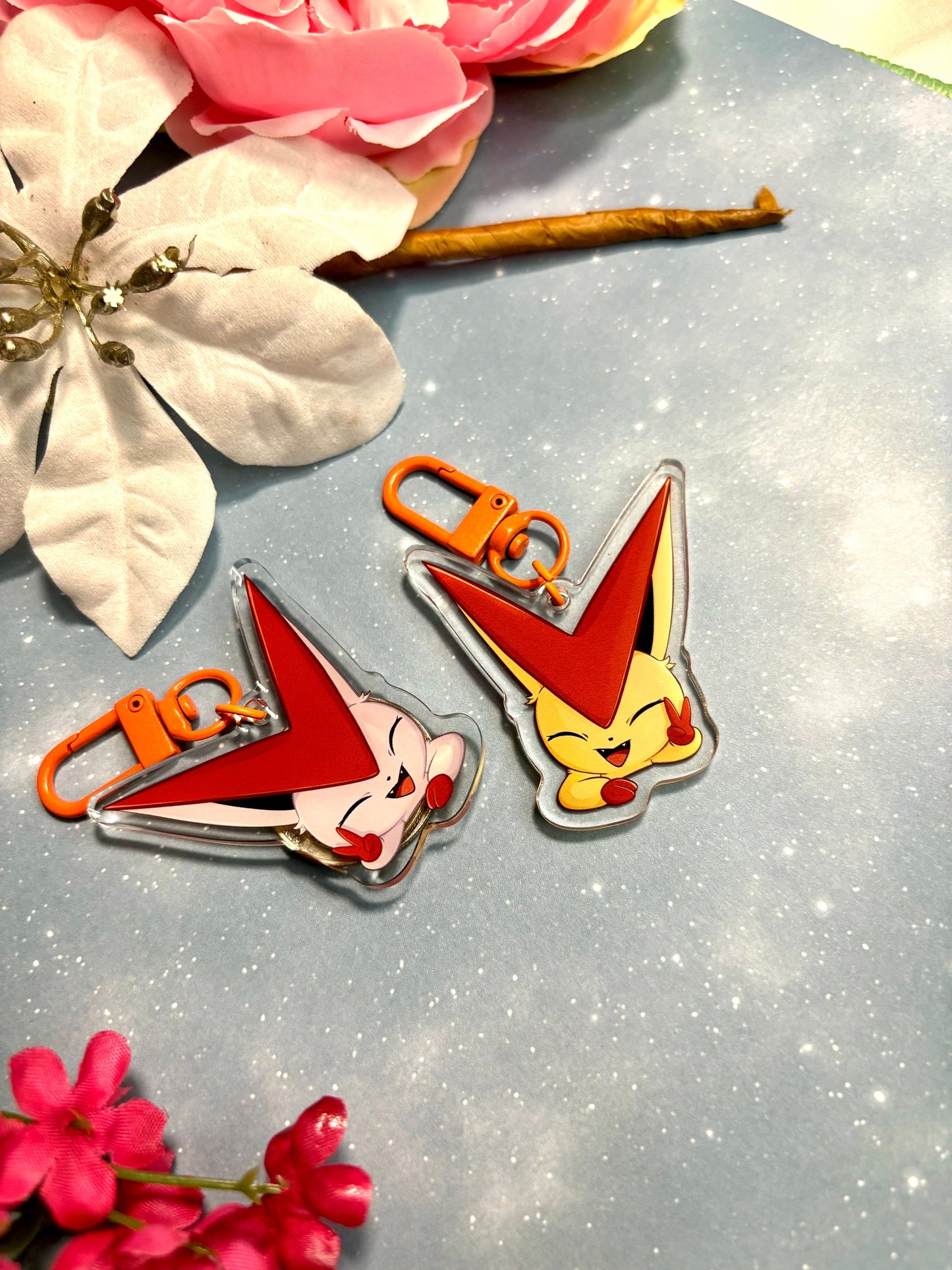 Victory Keychain | Double-Sided Shiny Acrylic Charm