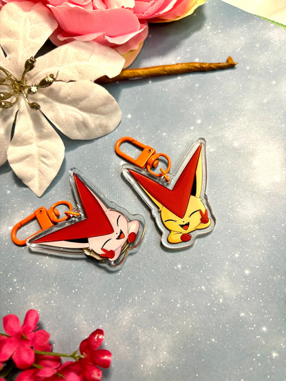 Victory Keychain | Double-Sided Shiny Acrylic Charm