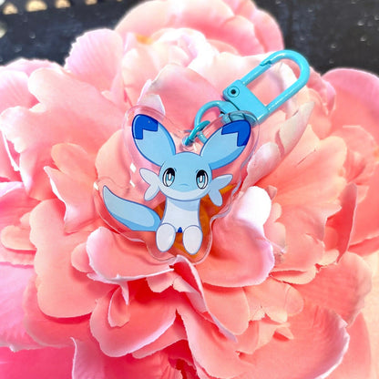 Palworld Fanart: Glitter Epoxy Acrylic Keychain - Chillet Cremis