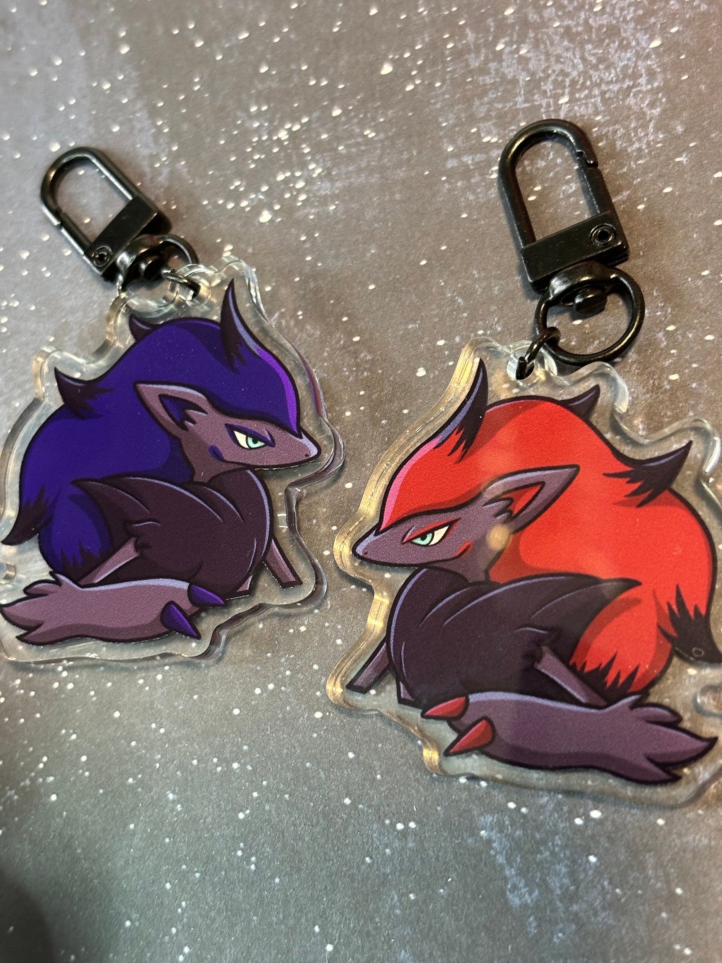 Shiny Peeking Double-sided Werewolf Fanart Acrylic Keychain Charm