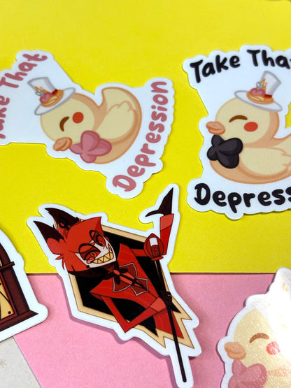 Radio Demon Phone Charm | Alastor 1” Double-Sided Acrylic with Phone Strap