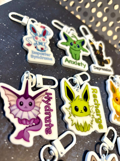 Questionable Vees Acrylic Keychain Charm | Funny Fanart Gift