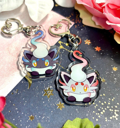Hisuian Werewolf Keychain: Shiny Peeking Acrylic Charm
