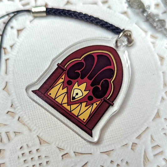 Radio Demon Phone Charm | Alastor 1” Double-Sided Acrylic with Phone Strap
