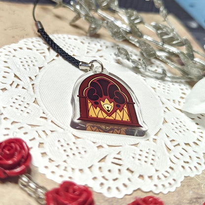 Radio Demon Phone Charm | Alastor 1” Double-Sided Acrylic with Phone Strap