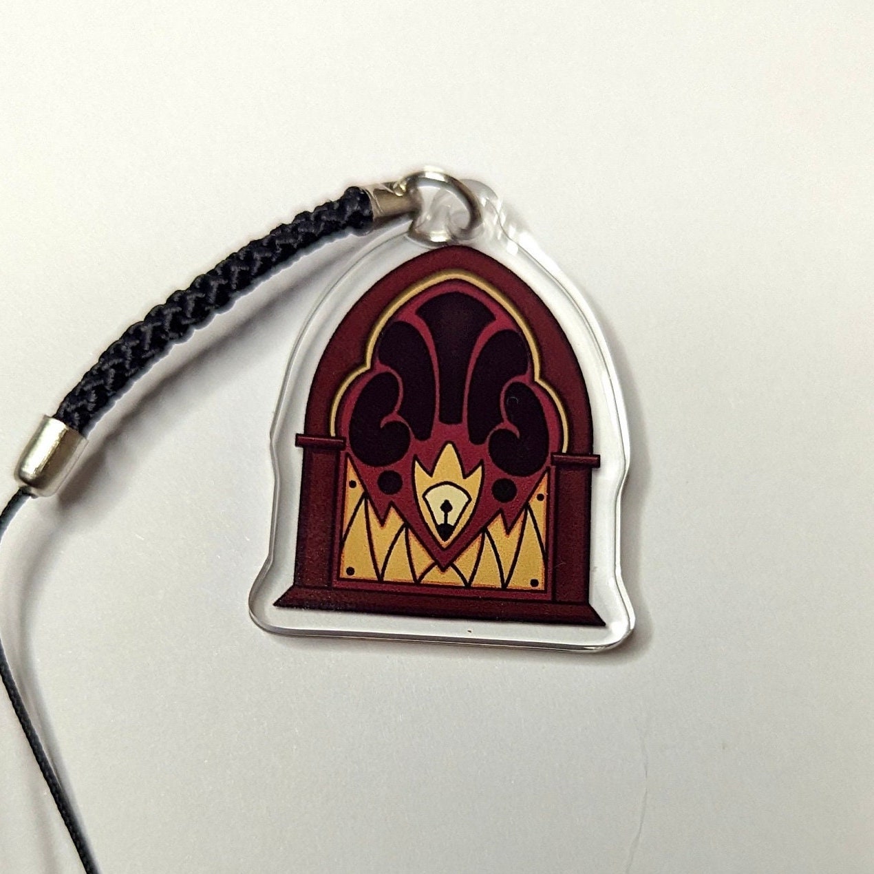 Radio Demon Phone Charm | Alastor 1” Double-Sided Acrylic with Phone Strap