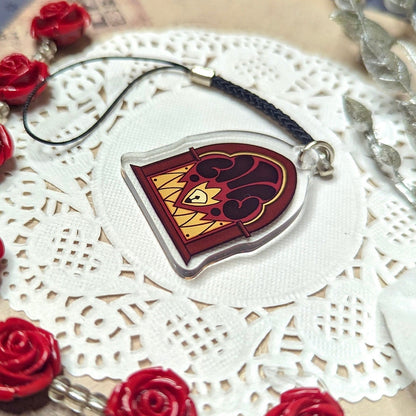 Radio Demon Phone Charm | Alastor 1” Double-Sided Acrylic with Phone Strap