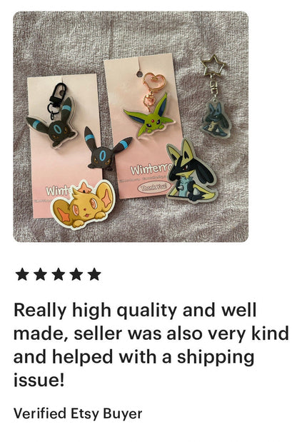 Peeking Double-sided Acrylic Keychain | Shiny Vee Fanart Video Game Charms