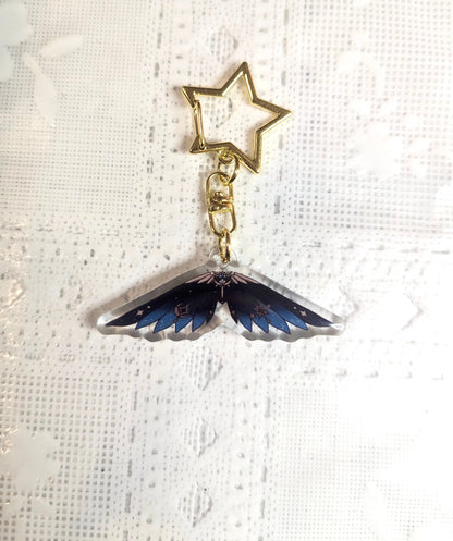 Wind Glider Genshin Impact Keychain: 2" Epoxy Charm with Gold Star Clasp