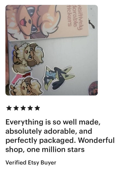 Fire Dog Fanart Sticker | 3" Vinyl Decal - Holo & Glitter Options