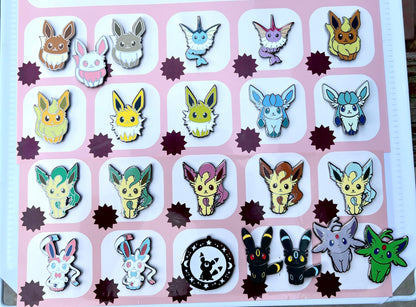 Elemental Vees Ensemble: Hard Enamel Pin Collection | Fan Art Gifts