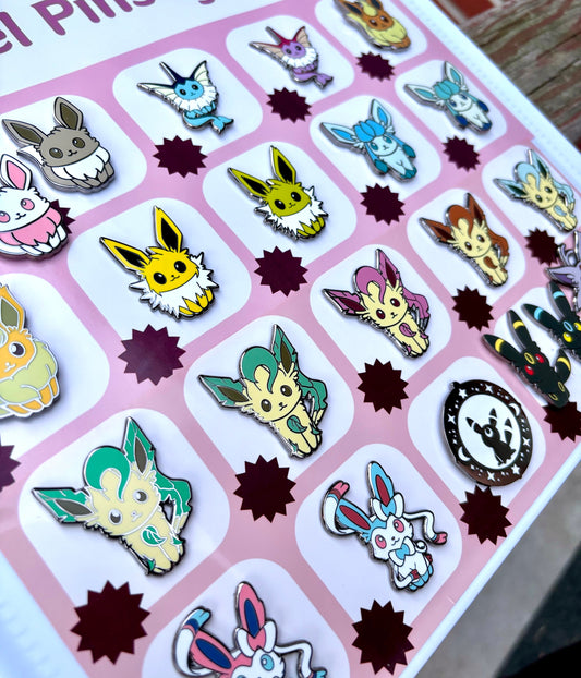 Elemental Vees Ensemble: Hard Enamel Pin Collection | Fan Art Gifts
