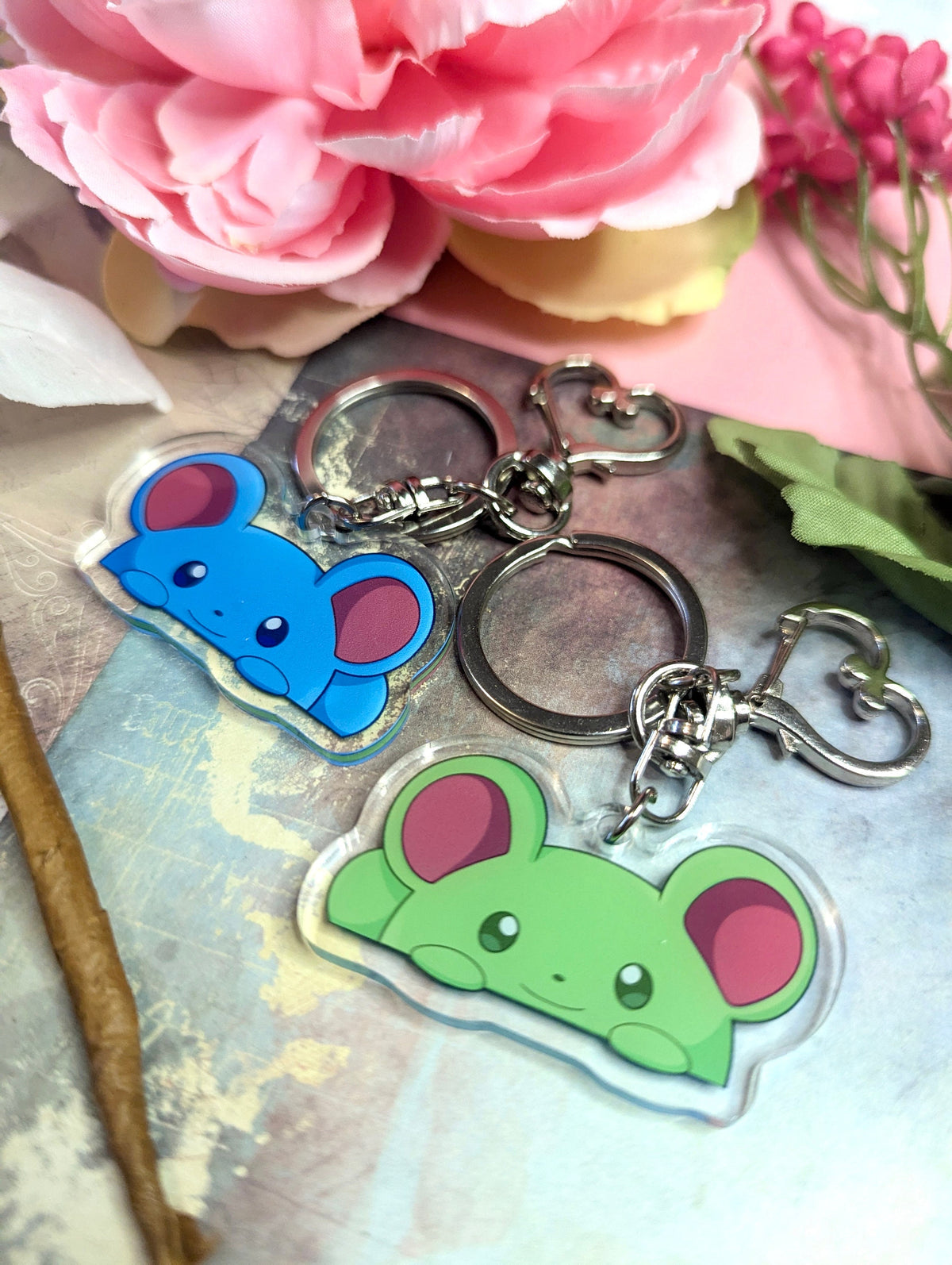 Shiny Water Mon Charms | Fanart Acrylic Keychain Gifts