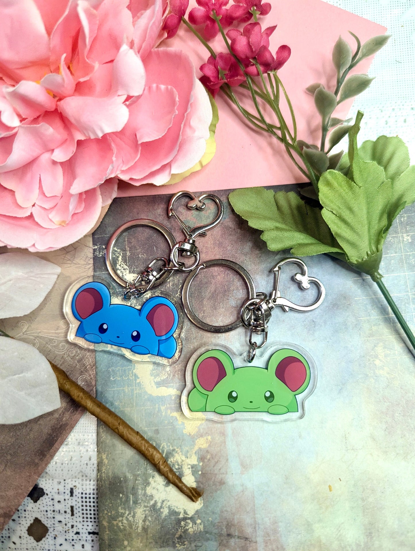 Shiny Water Mon Charms | Fanart Acrylic Keychain Gifts