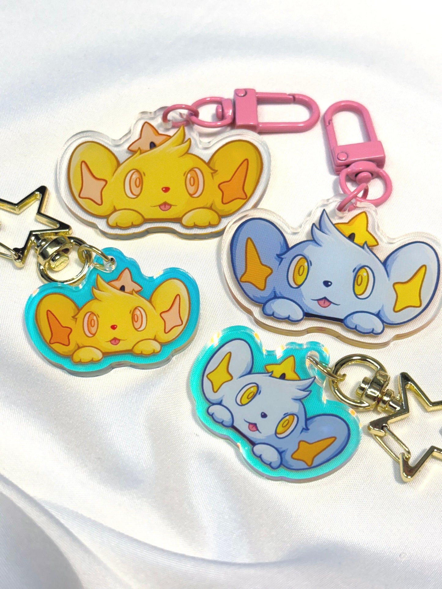 Peeking Charm | 2” Electric Lion Acrylic Keychain | Shiny Video Game Fanart